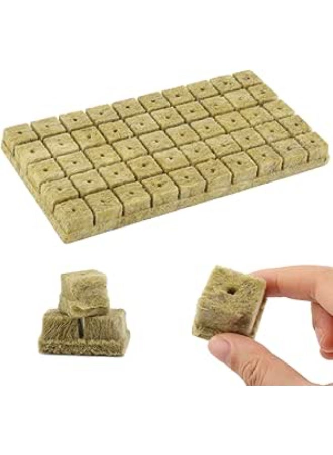 مكعبات زراعة مائية كتل زراعة مائية ودلو صوف صخري لزراعة الخضروات وغرسها من ، 50 قطعة - Image 1